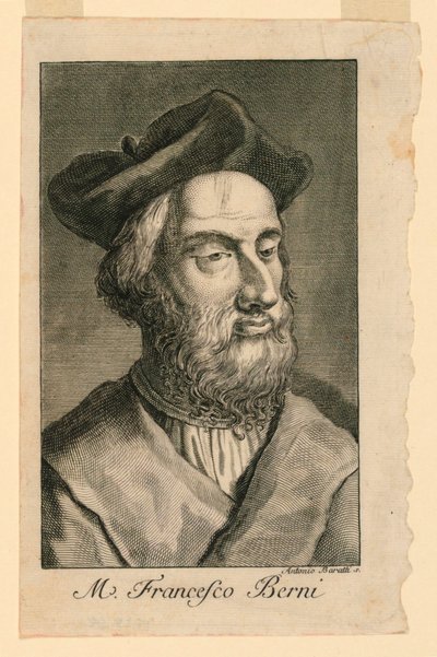 Portret van Francesco Berni (ca. 1497-1535) door Antonio Baratta