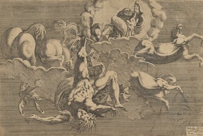 De Val van Phaeton, 1545 door Antonio Fantuzzi