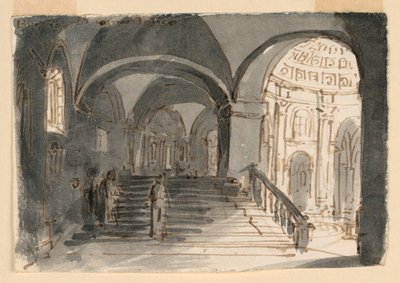 Oude kathedraal in Brescia door Antonio Giuseppe Basoli