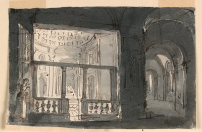 Oude kathedraal in Brescia door Antonio Giuseppe Basoli