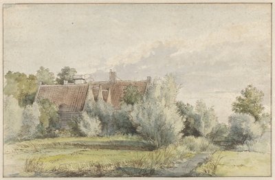 Huis tussen bomen door Arnoldus Johannes Eymer