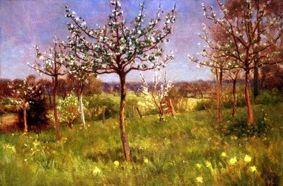 Lente in de Boomgaard door Arthur Claude Cooke