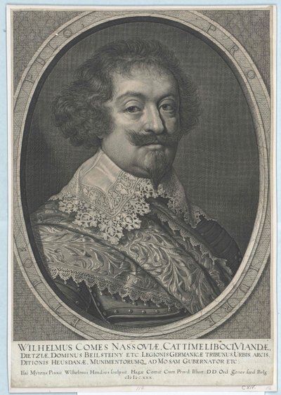 Count of Nassau-Siegen Wilhelm (print) door Artist Unknown