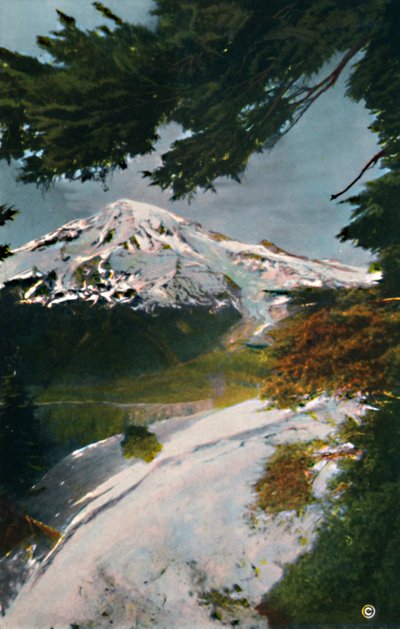 Mount Tacoma vanaf Eagle Peak, Washington, c1916 door Asahel Curtis