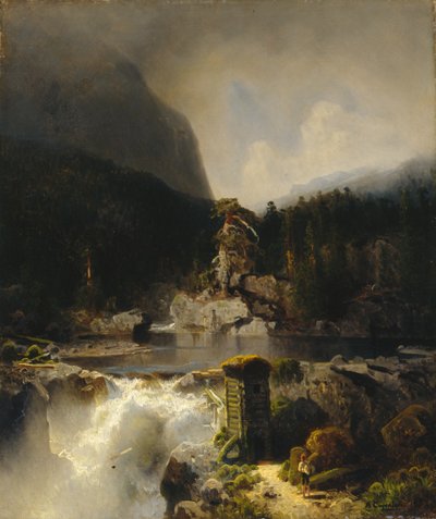 Møllefossen door August Cappelen