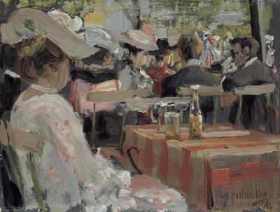 Een tuinrestaurant, 1906 door August Heitmuller