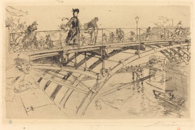 Brug der Kunsten (Le pont des Arts) door Auguste Lepere