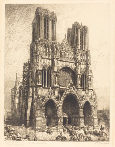 Kathedraal van Reims door Auguste Lepere