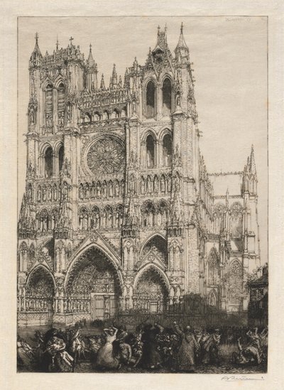 Kathedraal van Amiens, inventarisatiedag door Auguste Louis Lepère