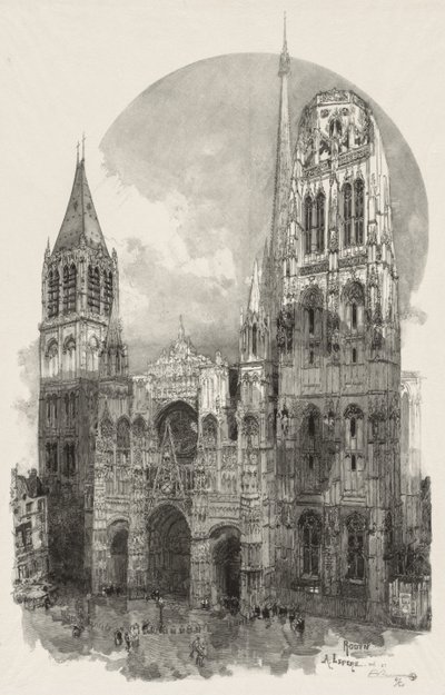 Rouen Illustré: De Kathedraal van Rouen door Auguste Louis Lepère