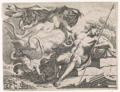 Venus bekijkt de slapende Adonis door Augustinus Terwesten (I)