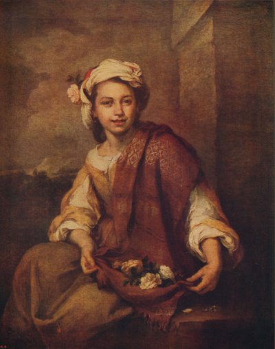 Een Spaanse Bloemenmeisje, 1665-1670, ca. 1915 door Bartolomé Esteban Murillo