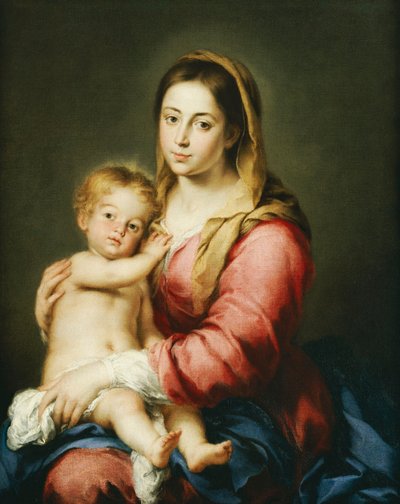 Maagd en Kind door Bartolomé Esteban Murillo