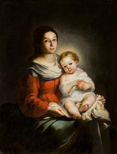 Maagd en Kind, ca. 1650 door Bartolomé Esteban Murillo