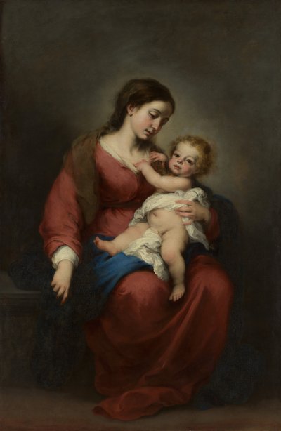 Maagd en Kind, ca. 1670-72 door Bartolomé Esteban Murillo