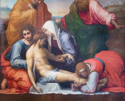 Rouw over de dode Christus door Bartolomeo Fra