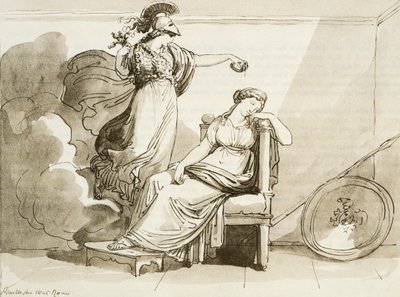 Penelope verfraaid door Minerva door Bartolomeo Pinelli