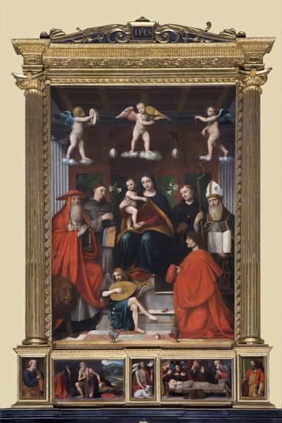 Heilige Conversatie, Pala Raimondi, 1517-18 door Bernardino Luini