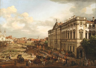 Het Commonwealth-paleis (Krasiski-paleis) door Bernardo Bellotto