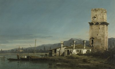 De toren van Marghera door Bernardo Bellotto