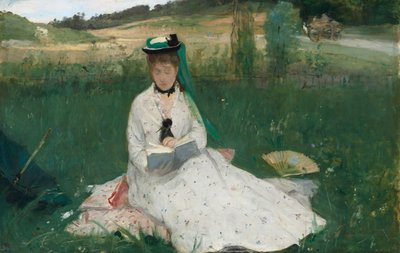 Lezen, 1873 door Berthe Morisot