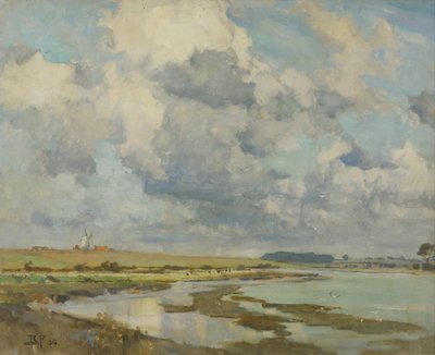 Wolken boven de Orwell door Bertram Priestman