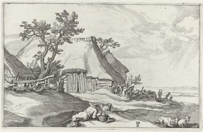 Landschap met boerderij door Boëtius Adamsz. Bolswert