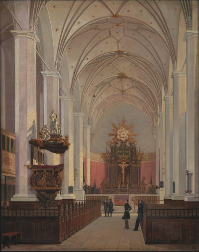 Het Interieur van de Trinitatis Kerk door C.O. Zeuthen