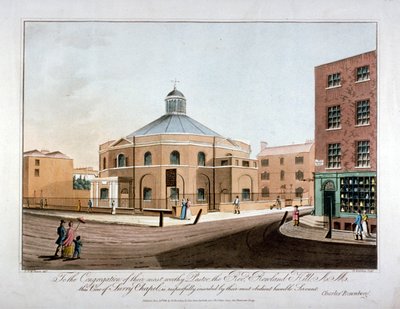 Surrey Chapel, Blackfriars Road, Southwark, Londen, 1816 door C Rosenberg