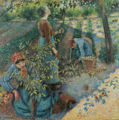 Appels plukken door Camille Jacob Pissarro