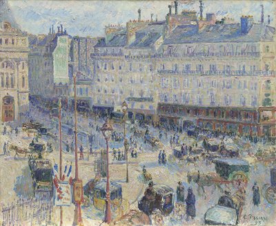 De Place du Havre, Parijs, 1893 door Camille Jacob Pissarro