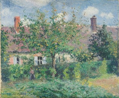 Boerderij in Éragny door Camille Jacob Pissarro