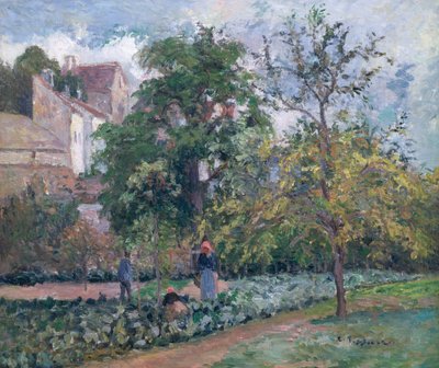 Boomgaard in Maubisson, Pontoise door Camille Jacob Pissarro