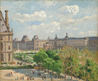 Place du Carrousel, Parijs door Camille Pissarro