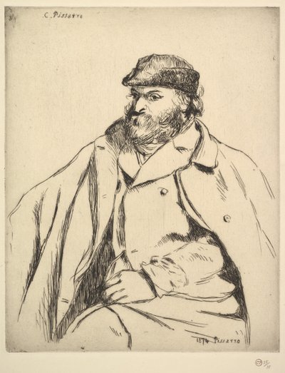 Portret van Paul Cézanne, 1874 door Camille Pissarro