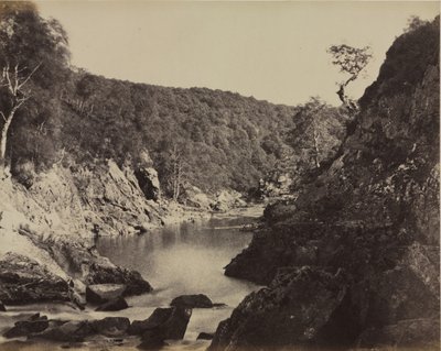 Rivierlandschap, Schotland, ca. 1858 door Captain Horatio Ross