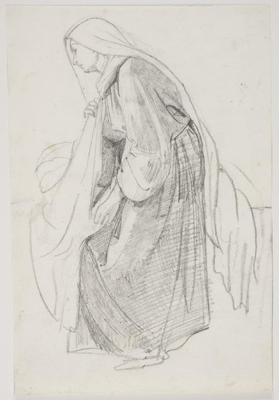 Studies voor het museum schilderij "Jairi dochter" (kms835) door Carl Bloch