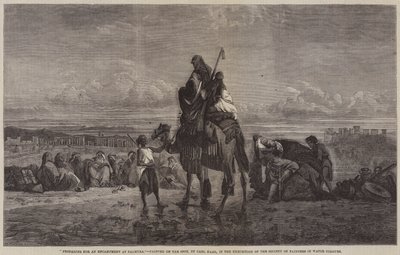 Voorbereidingen voor een kampement in Palmyra door Carl Haag