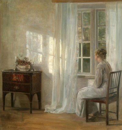 Wachten bij het raam door Carl Holsoe