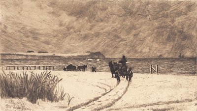 Winterdag bij Hornbæk door Carl Locher