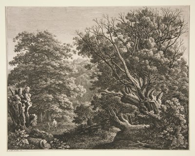 Landschap met Kromme Boom door Carl Wilhelm Kolbe the elder