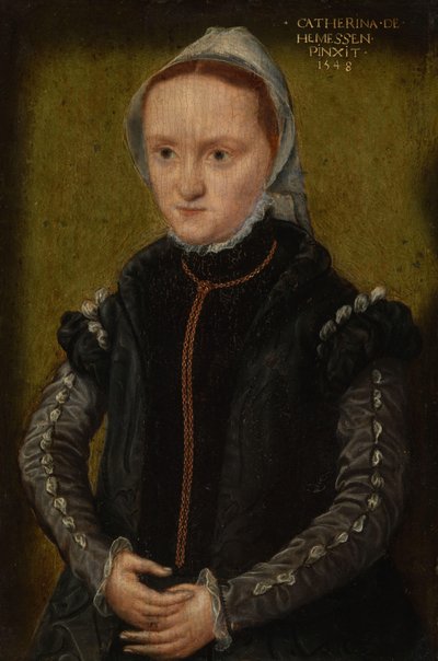 Portret van een vrouw door Catharina van Hemessen