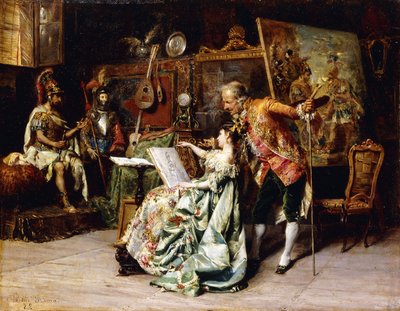 In het Atelier van de Kunstenaar, 1872 door Cesare Auguste Detti