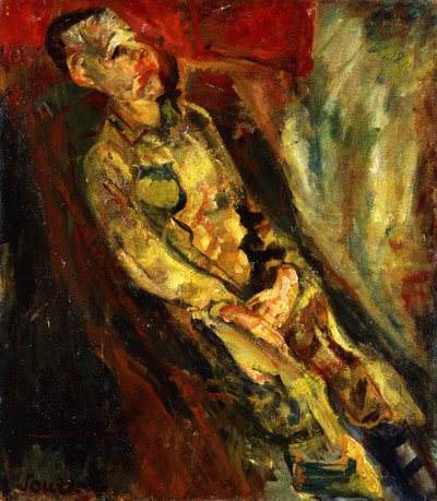 Zittende Man; Homme Assis, c.1923 door Chaim Soutine