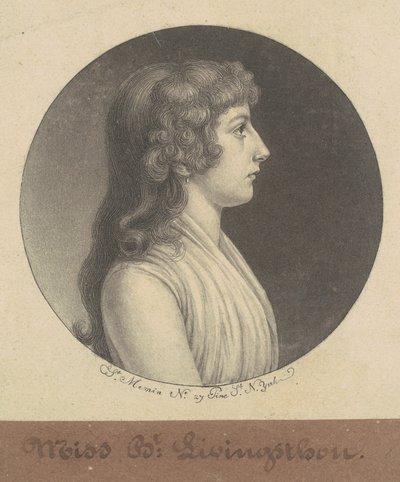 Elizabeth Livingston door Charles B. J. Févret de Saint Mémin