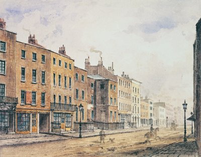 Uitzicht op Marylebone High Street, 1848 door Charles Bigot