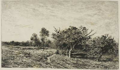 Appelbomen in Auvers door Charles Francois Daubigny