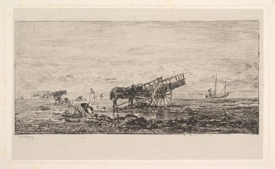 Het Strand van Villerville door Charles Francois Daubigny