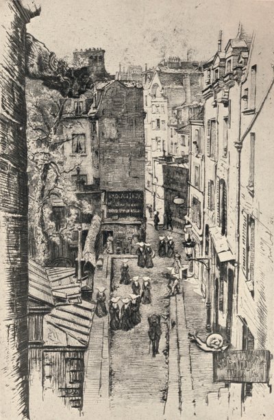 Rue des Prêtres-Saint-Séverin, 1915 door Charles Jouas