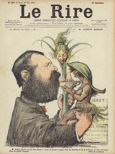 Gaston Menier, Illustratie voor Le Rire door Charles Leandre